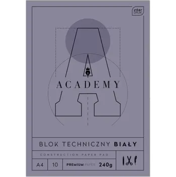 Interdruk Technický blok A4, 10 listů, 240 g/m², ACADEMY