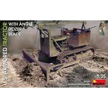 Plastikový model U.S. Armored Tractor w/ Angle Dozer Blade - MiniArt 35291