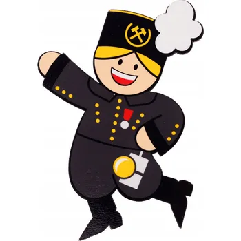 Obraz MAGNET DŘEVĚNÝ FOLK - LIDOVÉ KROJE - Hornoslezský kroj FOLKSTAR