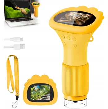 Dětský mikroskop s 2,0" IPS displejem a LED osvětlením - oranžový