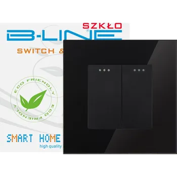 vypínač Dvojitý vypínač Klasik B-line černý KP-1100013
