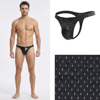 Pánské tanga Síťovaná tanga Manview černá Velikost: S Matně černá přední část