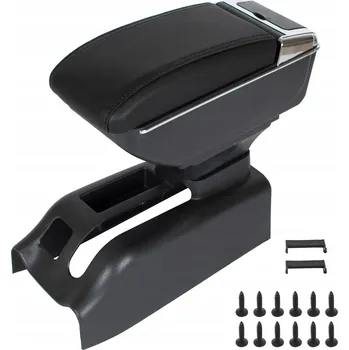 Tuning Loketní opěrka s úložným prostorem do auta z ekokůže černá pro VW Golf 4 IV Bora