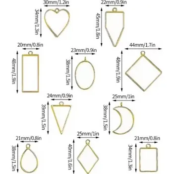 Výtvárné potřeby PourArt Lůžko na pryskyřici LP8950-Z rámeček MIX zaltá 10ks