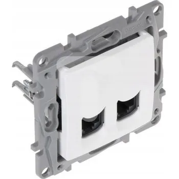 Elektrická zásuvka Zásuvka RJ-45 Legrand Niloe bílá 2 ks bez uzemnění