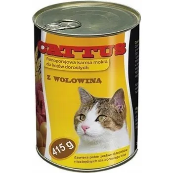Krmivo pro kočku Krmivo mokré pro kočky Cattus konzerva 415 g hovězí maso 1 Ks
