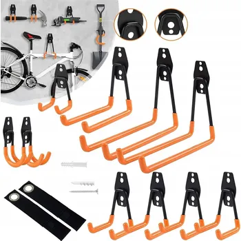 Věšák 12x HÁK VĚŠÁK DRŽÁK NA ZEĎ KOVOVÝ DO GARÁŽE NA KOLO NÁŘADÍ