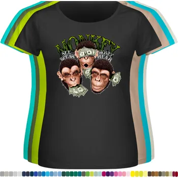 damske-levne-bavlnene-tricko-digitalni-potisk-opice-penize Barva: Black -černá, velikost: 8XL