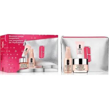 Pleťový krém Galt CLINIQUE_SET Moisture Surge Megastars 100-Hour Auto-Replenishing Hydratační krém na obličej 50ml + sprej na obličej 30ml + balzám na rty Lip Hydro-Plump Treatment 7ml