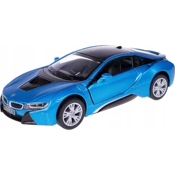 autíčko BMW I8 MODEL KOVOVÝ MĚŘÍTKO 1:36 KINSMART MODRÝ