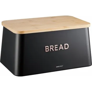 chlebník KingHoff KH-1948 OCELOVÁ KRABIČKA NA CHLÉB S PRKÉNKEM NA KRÁJENÍ