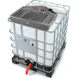 DENIOS IBC trychtýř z plastu (PE), objem 15 litrů, čtvercové provedení, vypouštěcí otvor Ø 145 mm