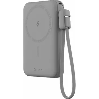 Powerbanka Adam Elements Vionta C2 Pro - Magnetická bezdrátová powerbanka pro iPhone/Apple Watch 10000 mAh šedá