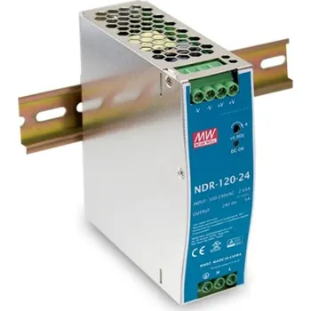 spínaný zdroj Průmyslový napájecí zdroj na DIN 120W 24V MEAN WELL NDR-120-24