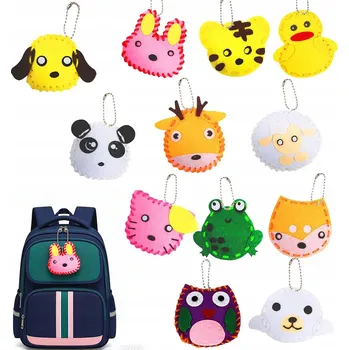 kreativní sada SADA NA ŠITÍ PRO DĚTI 12 PŘÍVĚSKŮ KREATIVNÍ VYŠÍVÁNÍ A TVOŘENÍ