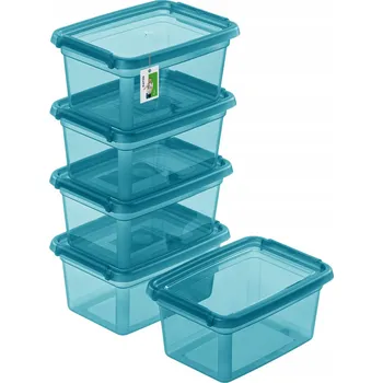 Dóza na potraviny Sada barevných dóz BaseStore 5x 1,5L na uskladnění potravin