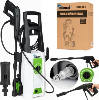 Vysokotlaký čistič TLAKOVÁ MYČKA 230 BARŮ VÝKON 2000W TURBO TRYSKA HLINÍKOVÁ PUMPA XXL SADA