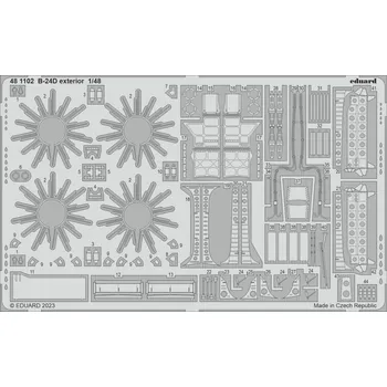 Plastikový model B-24D exterior 1/48 recommended for REVELL - Eduard 481102