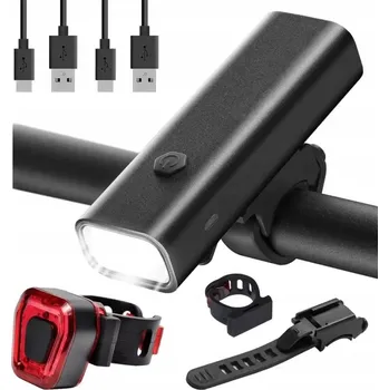 Cyklosvítilna LED SVĚTLO NA KOLO PŘEDNÍ ZADNÍ SADA USB VODĚODOLNÉ SVĚTLO NA KOLO