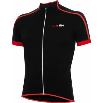 cyklistický dres RH+ Cyklistický dres zeroPrime ČERNO-ČERNO-ČERVENÁ - XXL