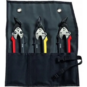 Nůžky na plech NoName SADA NŮŽEK NA PLECH IDEAL, 3DÍLNÁ V KAZEŘE