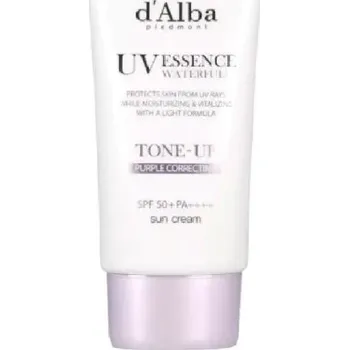 Opalování d’Alba Opalovací krém SPF 50+ Fialová Korekce Tónu Pleti Denní UV Ochrana Hydratační Pleťový Krém 50 ml