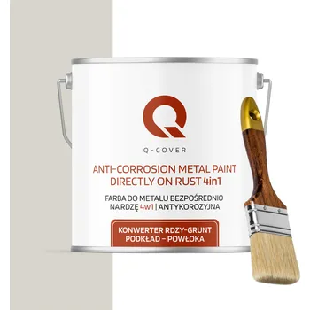 barva na kov BARVA NA KOV NA REZ, PLECH, LITINU 4v1 BÍLÁ ŠEDÁ RAL 9002 POLOMATNÁ 5L