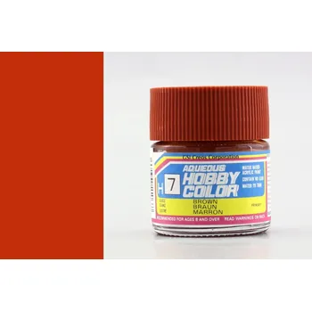 Modelářská barva Aqueous Hobby Color - Brown - Hnědá (10ml) - Gunze H007