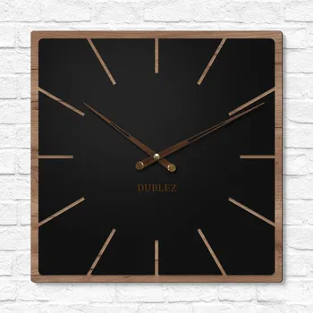 Hodiny Designové dřevěné hodiny - Noir, Dub tabákový (nedostupný) | DUBLEZ