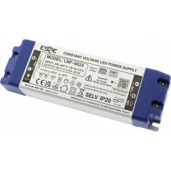 Napájecí zdroj pro osvětlení eSPe Napájecí zdroj SPÍNACÍ ZDROJ PRO LED LNF-6024 24V/60W/2,5A IP20