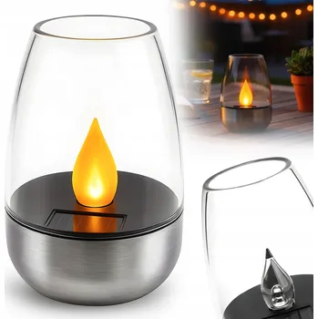 Svíčka Hřbitovní Svíčka LED svíčka se senzorem soumraku, kovová vložka do hřbitovních svíček