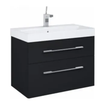 Koupelnový nábytek Cersanit AQ.401-164349 / AQUAFORM / MADRID / ZÁVĚSNÁ SKŘÍŇKA POD UMYVADLO 2S 80X41,8X54 ČERNÁ HG PDW /