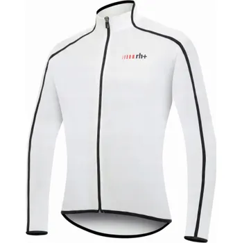 cyklistický dres RH+ Cyklistický dres zeroPrime LS FZ BÍLO-ČERNÝ - M