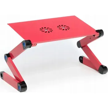 Mentor Univerzální nastavitelný stojan na notebook + chlazení YL-803 červený