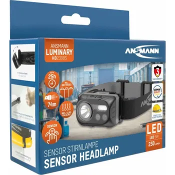 Čelovka Ansmann Čelovka Čelovka Ansmann HD230BS, LED světlo (černá)