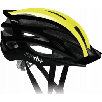 Sport RH+ Cyklistická helma zeroTwoinOne LESKLÁ ČERNÁ MATNÁ ŽLUTÁ FLUO - XS/M