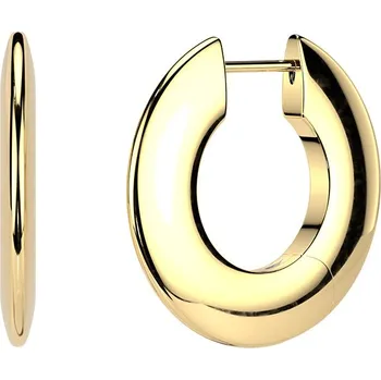 Náušnice Šperky4U Zlacené titanové náušnice - kruhy 19 mm - KM2031GD-19