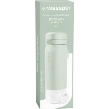 Láhev Wessper B2 GLASS filtrační láhev Actitex™ 700ml mátová (WES270-700-MT_K)