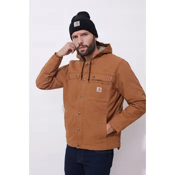 Pánská softshellová bunda Carhartt pánská prošívaná bunda s kapucí .103826.BRN.S006 velikost L