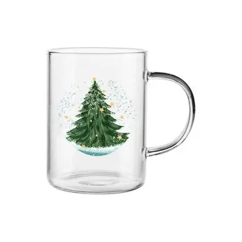 KUBEK SZKLANY BOROSILIKAT 350 ML DEK. CHOINKA