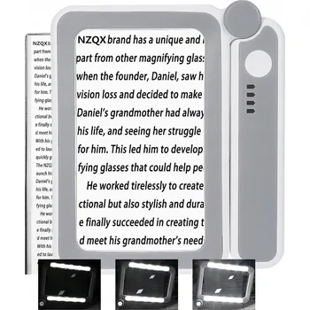 Lupa LUPA SKLO PRO ČTENÍ 4X LED PODSVÍCENÉ ZVĚTŠENÍ XXL