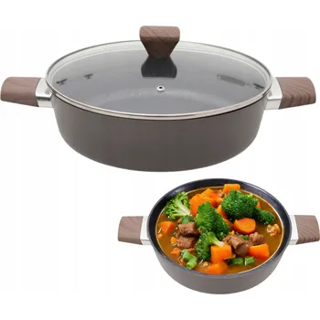 Pánev Tradiční pánev Homedelux Champion 28 cm hnědá s nepřilnavým povrchem a poklicí