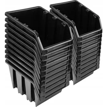 Úložný box 20x Skladový box přepravka NP12 černá