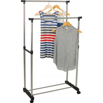 Věšák Dvojitý věšák na oblečení s nastavitelnou výškou – elegance Francie