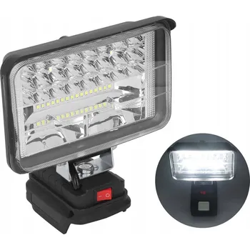 Svítilna LAMPA PRO MAKITA 18V halogen PRACOVNÍ SVÍTILNA + 2X USB 30LED 48W 4 PALCE