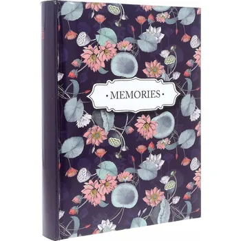 Fotoalbum ALBUM NA FOTKY 10x15 PRO 200 FOTEK, ŠITÝ, S MÍSTEM PRO POPISKY, KVĚTINY