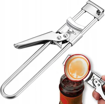 Otvírák Nastavitelný otvírák na sklenice a lahve, ocelový, pro všechny typy víček