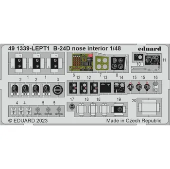 Plastikový model B-24D nose interior 1/48 recommended for REVELL - Eduard 491339