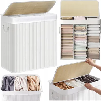 Koš na prádlo Volně stojící koš na prádlo Matkam 150,01 l bílý