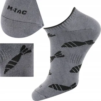 Pánské ponožky M-Tac Letní Ponožky lehké prodyšné sportovní nízké 43-46 Dark Grey